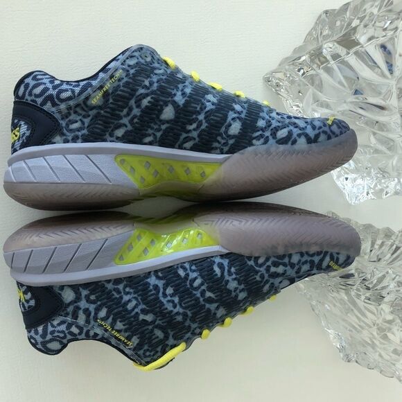 .K-Swiss Hypercourt Express Blue Leopard Tennis Shoes. - Picture 12 of 16